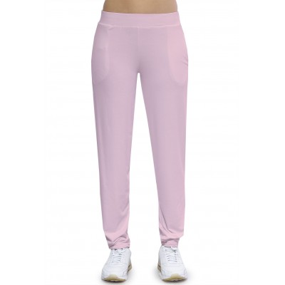 Pantalon coupe fluide taille élastique avec poches en maille modal AURELIE