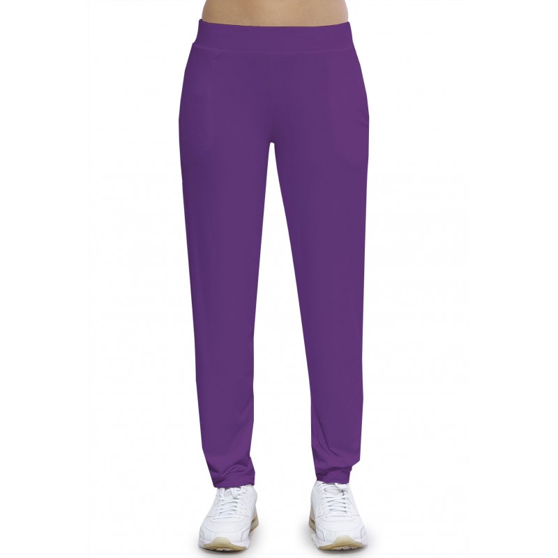 Pantalon coupe fluide taille élastique avec poches en maille modal AURELIE Pantalon coupe fluide taille élastique avec poches en maille modal AURELIE