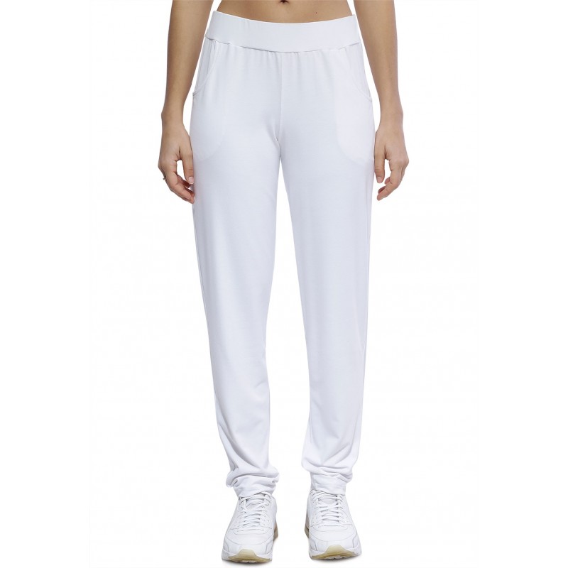 Pantalon coupe fluide taille élastique avec poches en maille modal JOELLE Pantalon coupe fluide taille élastique avec poches en maille modal JOELLE