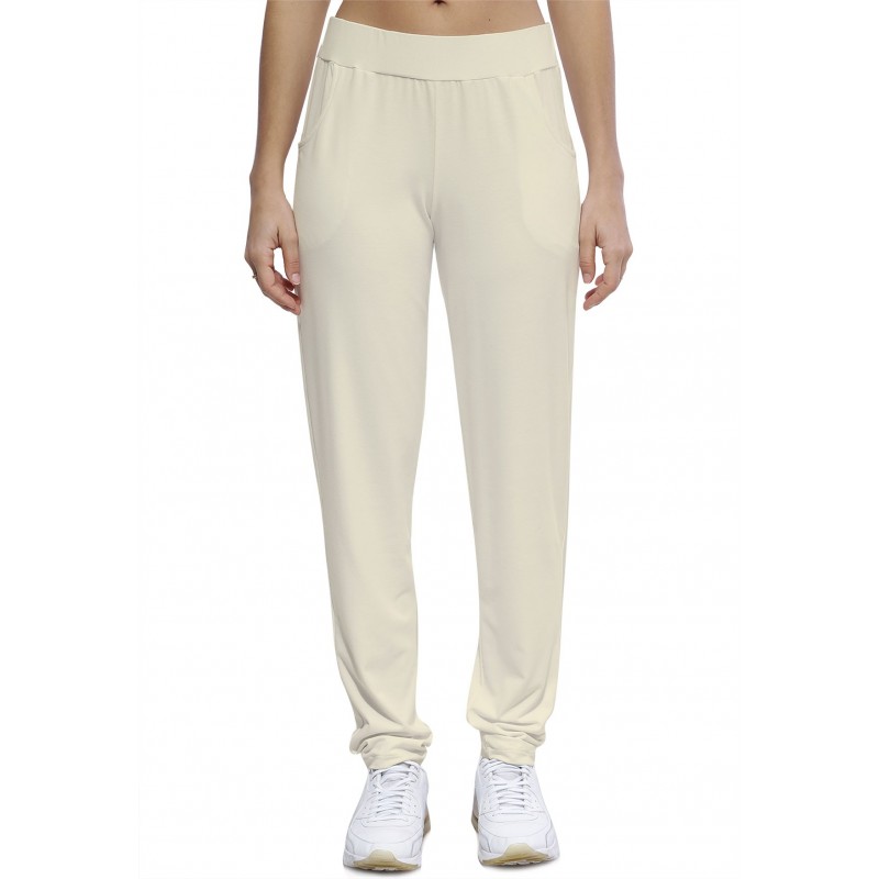 Pantalon coupe fluide taille élastique avec poches en maille modal JOELLE Pantalon coupe fluide taille élastique avec poches en maille modal JOELLE