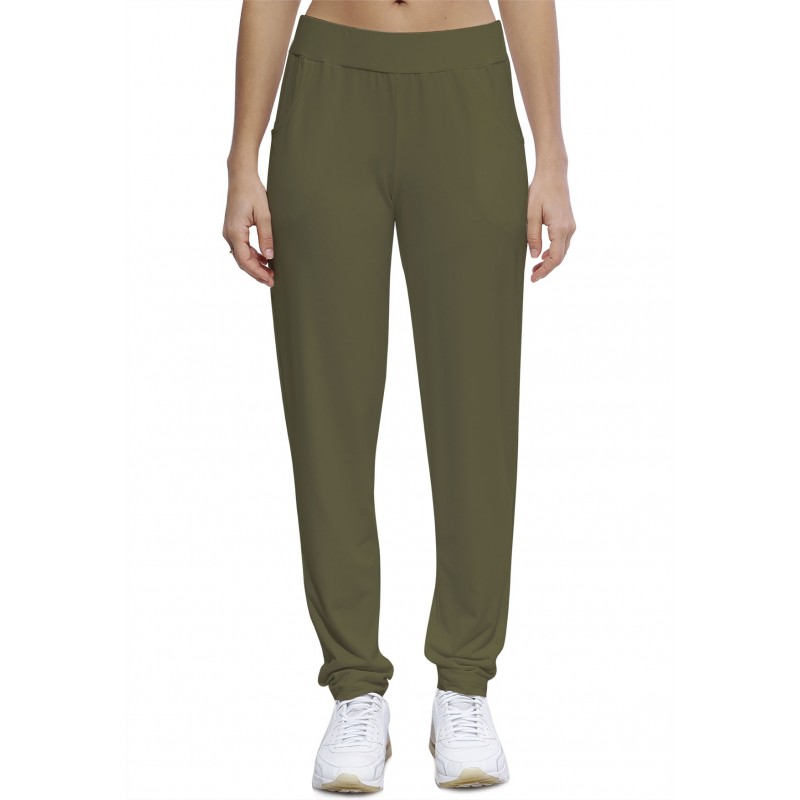 Pantalon coupe fluide taille élastique avec poches en maille modal JOELLE Pantalon coupe fluide taille élastique avec poches en maille modal JOELLE