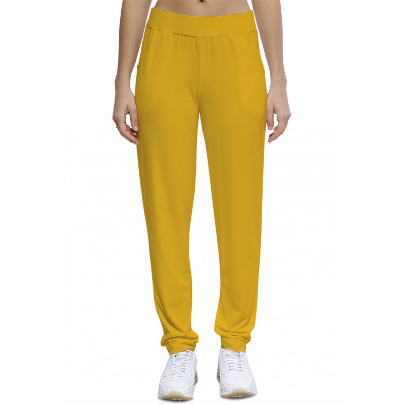 Pantalon coupe fluide taille élastique avec poches en maille modal JOELLE Pantalon coupe fluide taille élastique avec poches en maille modal JOELLE