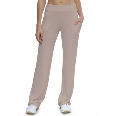 Pantalon coupe droite taille élastique avec poches en maille modal ALINA