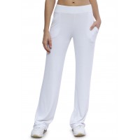 Pantalon coupe droite taille élastique avec poches en maille modal ALINA