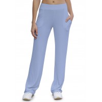 Pantalon coupe droite taille élastique avec poches en maille modal ALINA