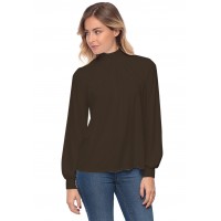 Tee-shirt col montant plissé manches longues SANDY
