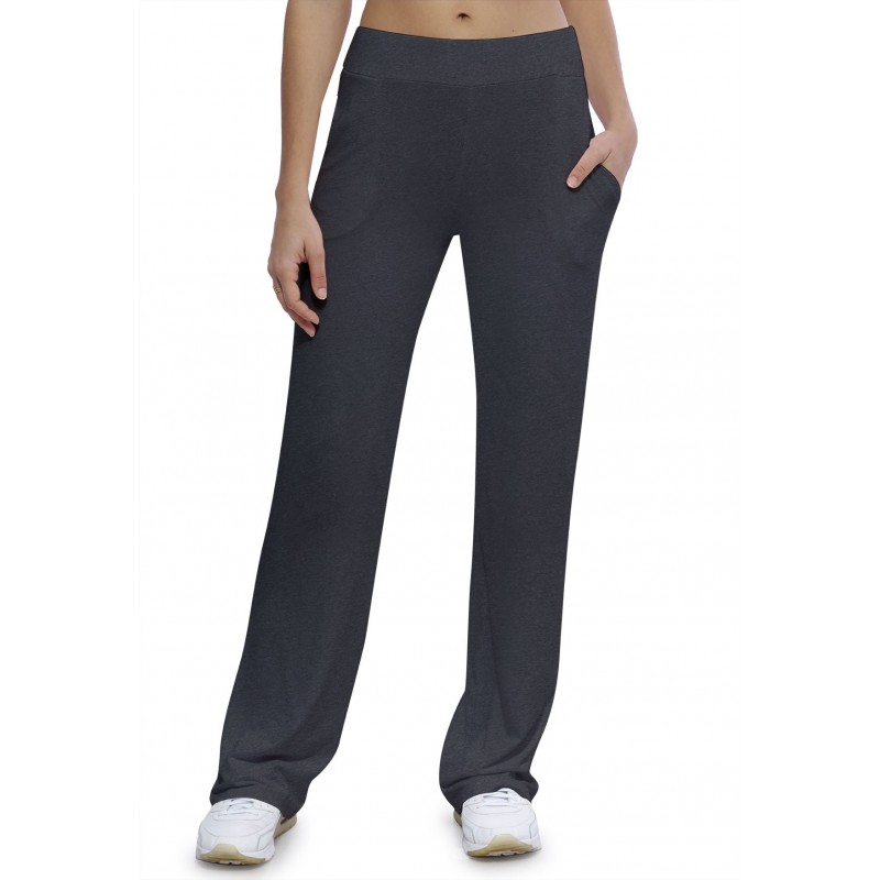 Pantalon coupe droite taille élastique avec poches en maille modal ALINA Pantalon coupe droite taille élastique avec poches en maille modal ALINA