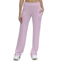 Pantalon coupe droite taille élastique avec poches en maille modal ALINA