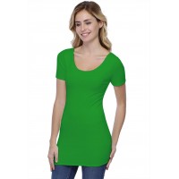 T-shirt long col danseuse manches courtes en modal ROXANE08