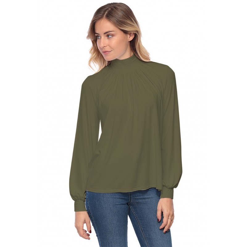 Tee-shirt col montant plissé manches longues SANDY Tee-shirt col montant plissé manches longues SANDY