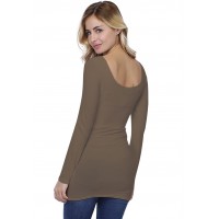 T-shirt long col danseuse manches longues en modal ROXANE10