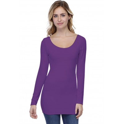 T-shirt long col danseuse manches longues en modal ROXANE10