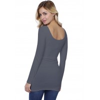 T-shirt long col danseuse manches longues en modal ROXANE10
