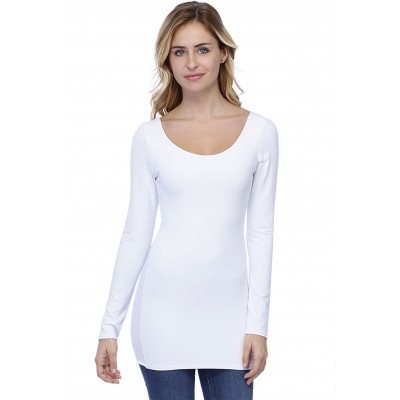 T-shirt long col danseuse manches longues en modal ROXANE10