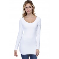 T-shirt long col danseuse manches longues en modal ROXANE10