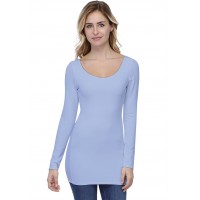 T-shirt long col danseuse manches longues en modal ROXANE10