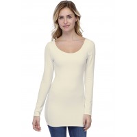 T-shirt long col danseuse manches longues en modal ROXANE10