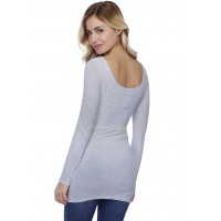 T-shirt long col danseuse manches longues en modal ROXANE10