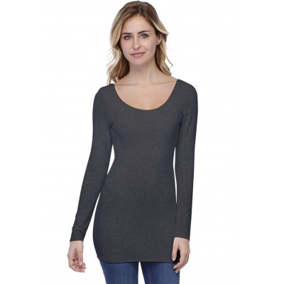 T-shirt long col danseuse manches longues en modal ROXANE10
