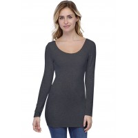 T-shirt long col danseuse manches longues en modal ROXANE10