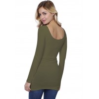 T-shirt long col danseuse manches longues en modal ROXANE10