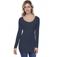 T-shirt long col danseuse manches longues en modal ROXANE10