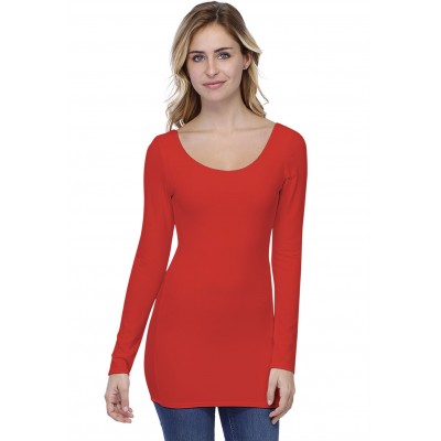 T-shirt long col danseuse manches longues en modal ROXANE10