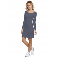 Robe col bateau manches longues en modal GUIMAUVE05