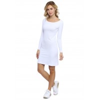 Robe col bateau manches longues en modal GUIMAUVE05
