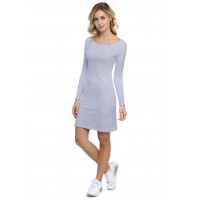 Robe col bateau manches longues en modal GUIMAUVE05