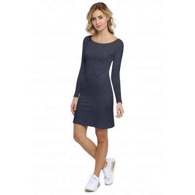 Robe col bateau manches longues en modal GUIMAUVE05
