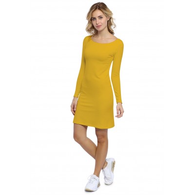 Robe col bateau manches longues en modal GUIMAUVE05