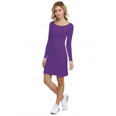 Robe col bateau manches longues en modal GUIMAUVE05