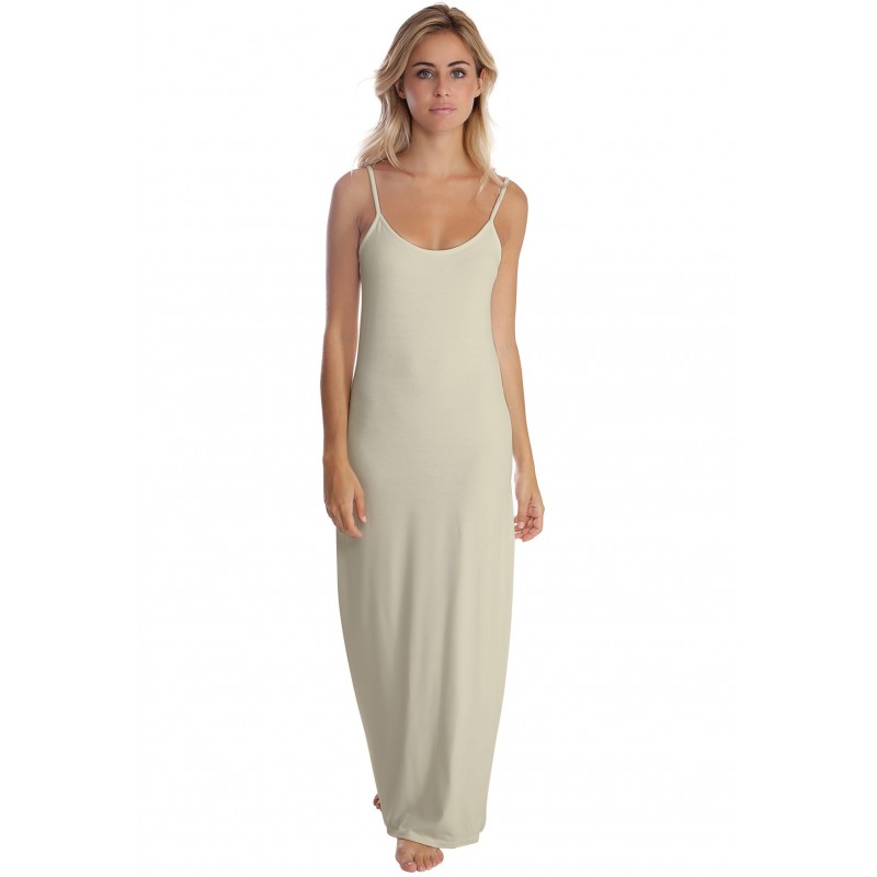 Robe longue fines bretelles en modal GIGI Robe longue fines bretelles en modal GIGI