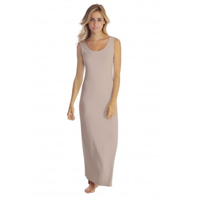 Robe longue col danseuse sans manches en modal GILDA