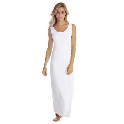 Robe longue col danseuse sans manches en modal GILDA