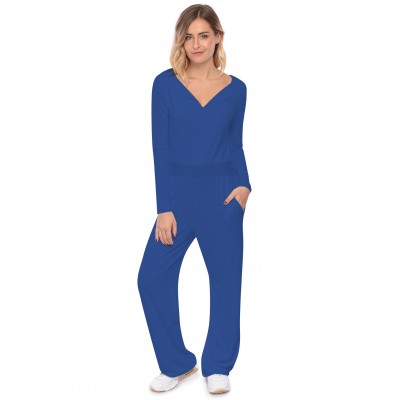 Combinaison pantalon, col V à revers MOLLY