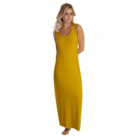 Robe longue col danseuse sans manches en modal GILDA