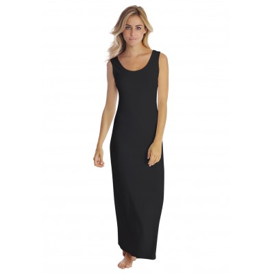 Robe longue col danseuse sans manches en modal GILDA