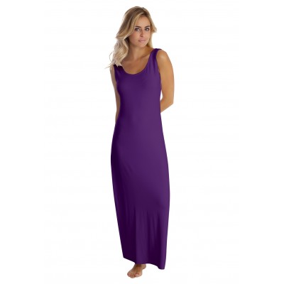 Robe longue col danseuse sans manches en modal GILDA