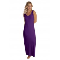 Robe longue col danseuse sans manches en modal GILDA