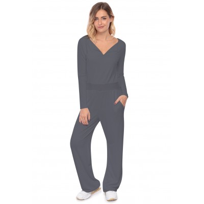 Combinaison pantalon, col V à revers MOLLY