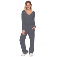 Combinaison pantalon, col V à revers MOLLY