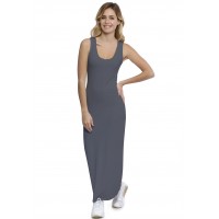 Robe droite longue col rond sans manches en modal MARIE