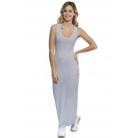 Robe droite longue col rond sans manches en modal MARIE