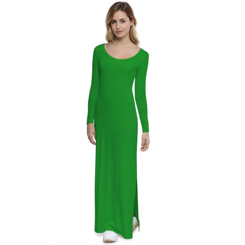 Robe longue col rond manches longues en modal ECLIPSE