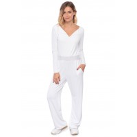 Combinaison pantalon, col V à revers MOLLY