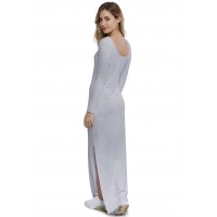 Robe longue col rond manches longues en modal ECLIPSE