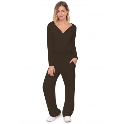 Combinaison pantalon, col V à revers MOLLY