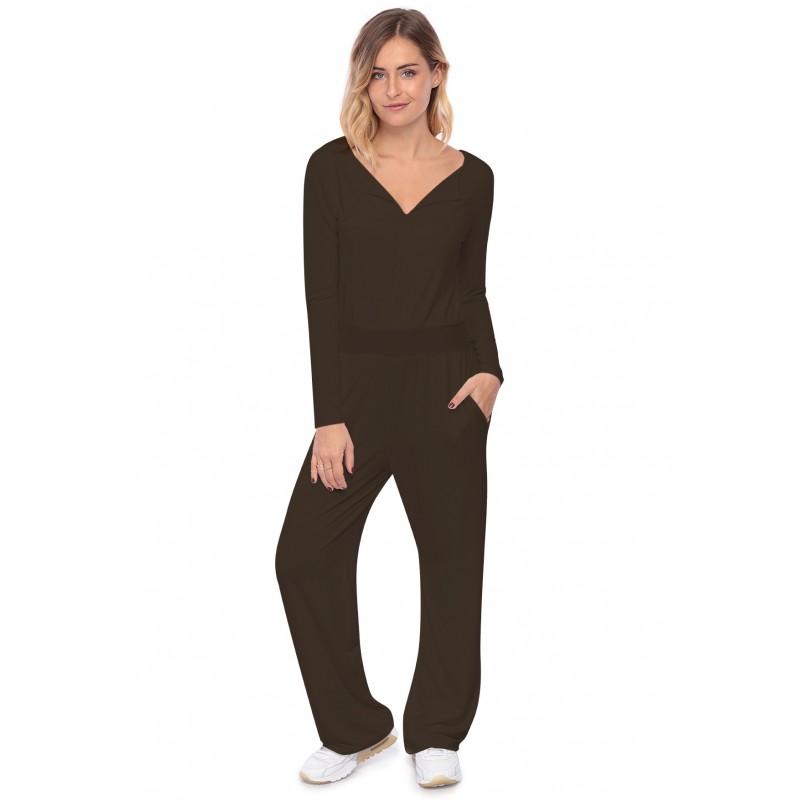 Combinaison pantalon, col V à revers MOLLY Combinaison pantalon, col V à revers MOLLY